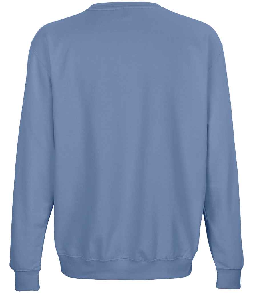 SOL'S Unisex Columbia Sweatshirt in Blue, back view