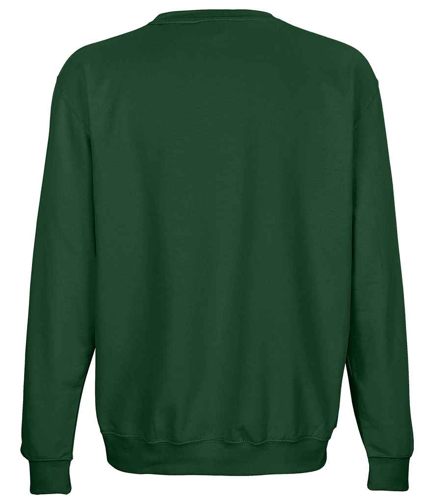 SOL'S Unisex Columbia Sweatshirt in Bottle Green, back view