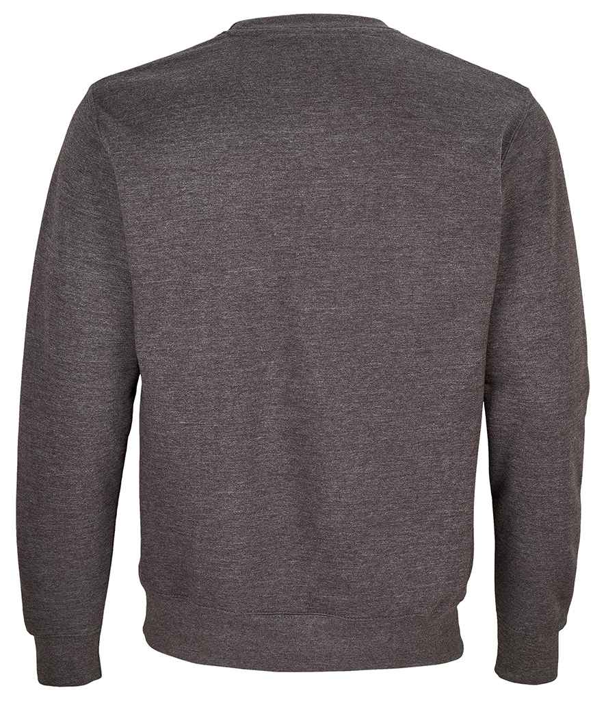 SOL'S Unisex Columbia Sweatshirt in Charcoal Marl, back view