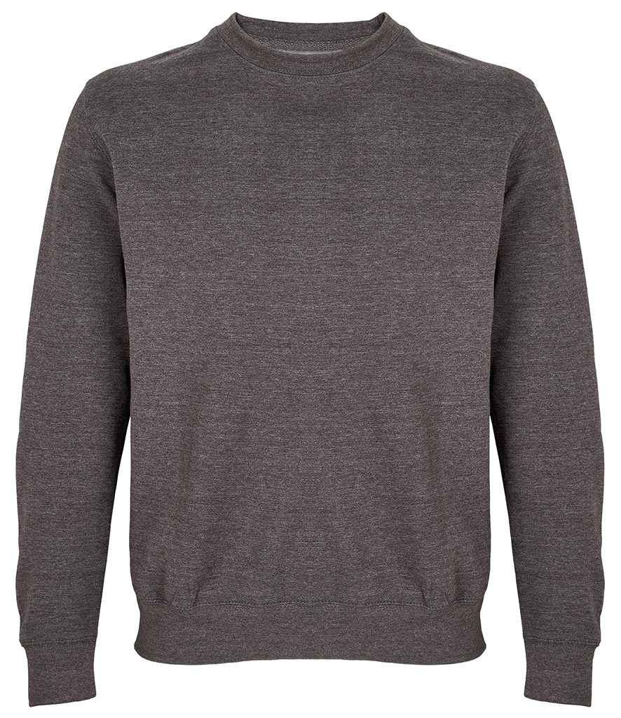 SOL'S Unisex Columbia Sweatshirt in Charcoal Marl, front view