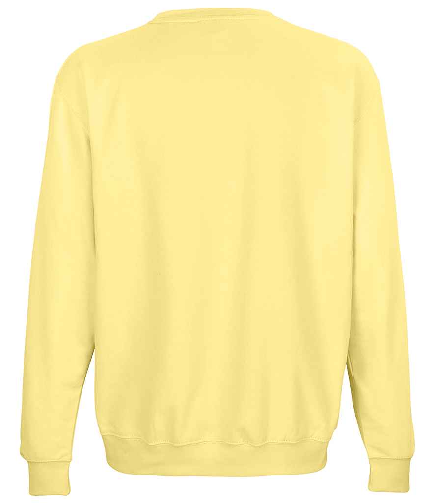 SOL'S Unisex Columbia Sweatshirt in Light Yellow, back view