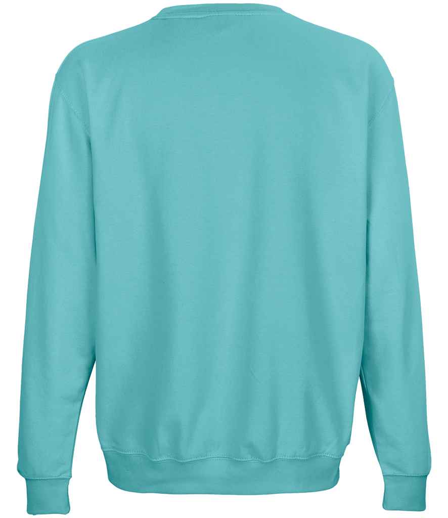SOL'S Unisex Columbia Sweatshirt in Pool Blue, back view