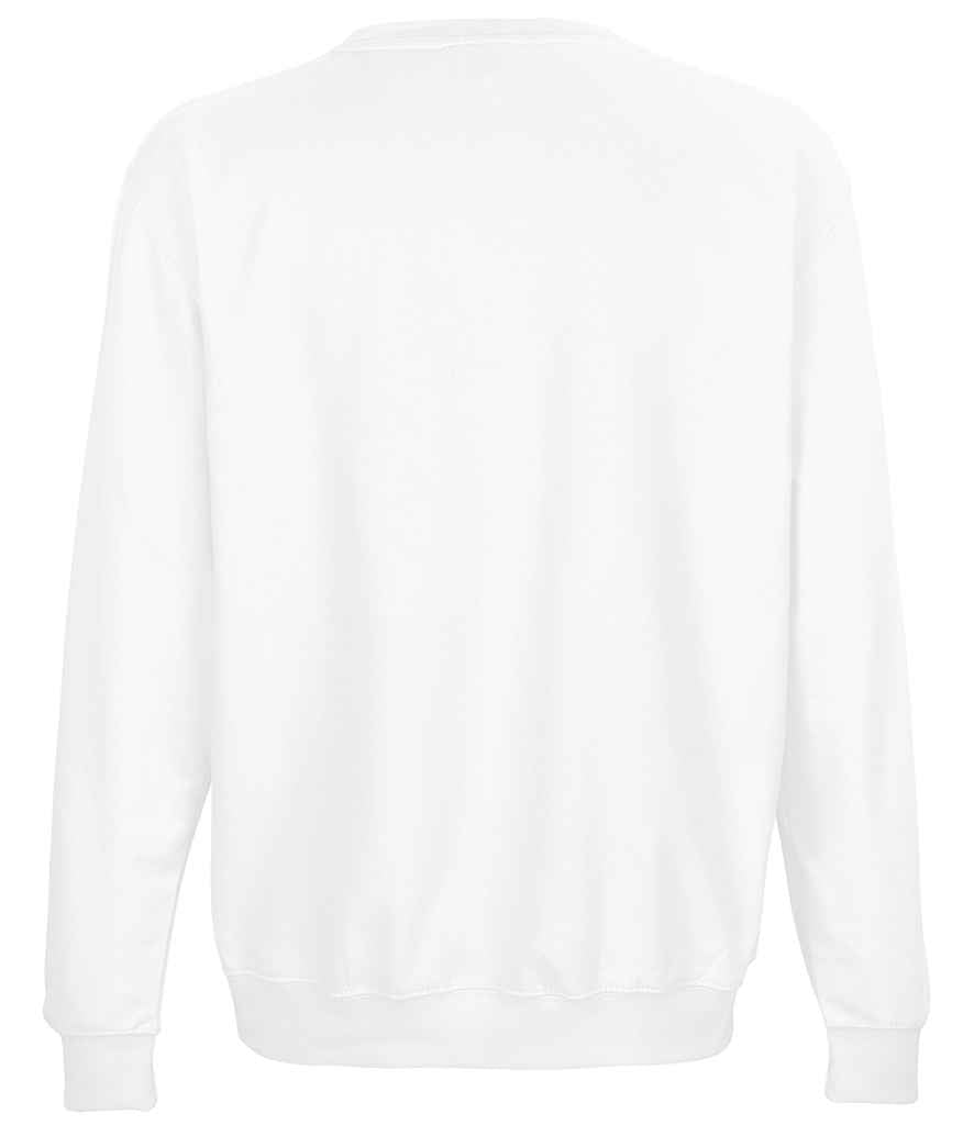 SOL'S Unisex Columbia Sweatshirt in White, back view