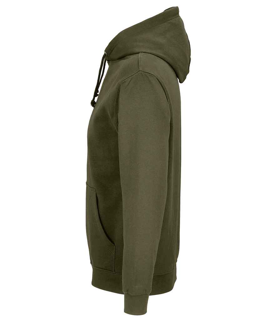 SOL'S Unisex Condor Hoodie in Army, side view