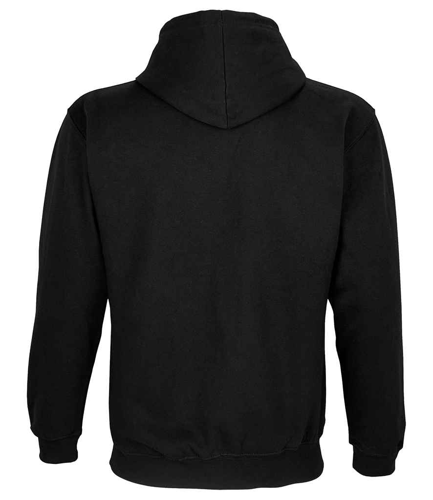 SOL'S Unisex Condor Hoodie in Black, back view