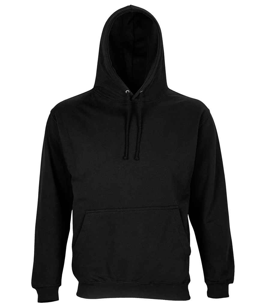 SOL'S Unisex Condor Hoodie in Black, front view