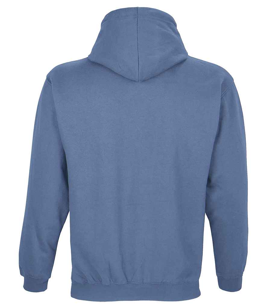 SOL'S Unisex Condor Hoodie in Blue, back view
