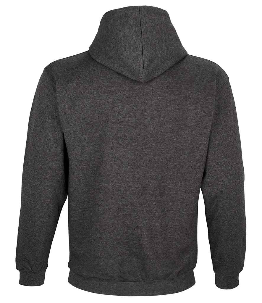 SOL'S Unisex Condor Hoodie in Charcoal Marl, back view