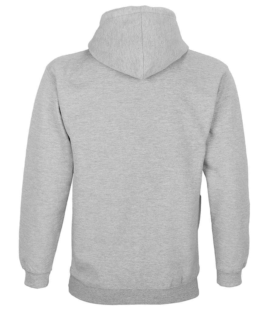 SOL'S Unisex Condor Hoodie in Grey Marl, back view