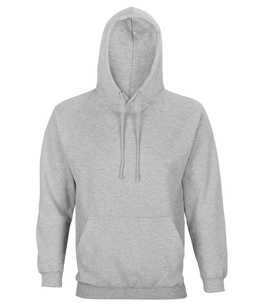SOL'S Unisex Condor Hoodie in Grey Marl, front view