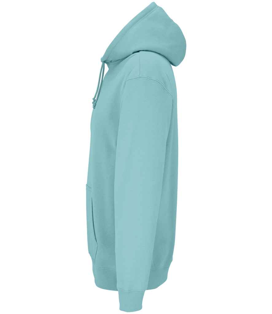 SOL'S Unisex Condor Hoodie in Pool Blue, side view