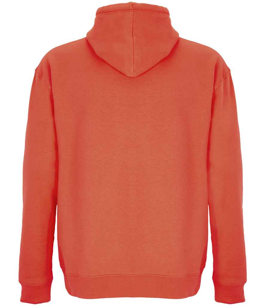 SOL'S Unisex Condor Hoodie in Pop Orange, back view