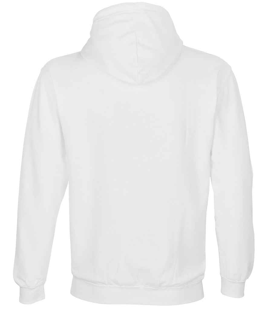 SOL'S Unisex Condor Hoodie in White, back view