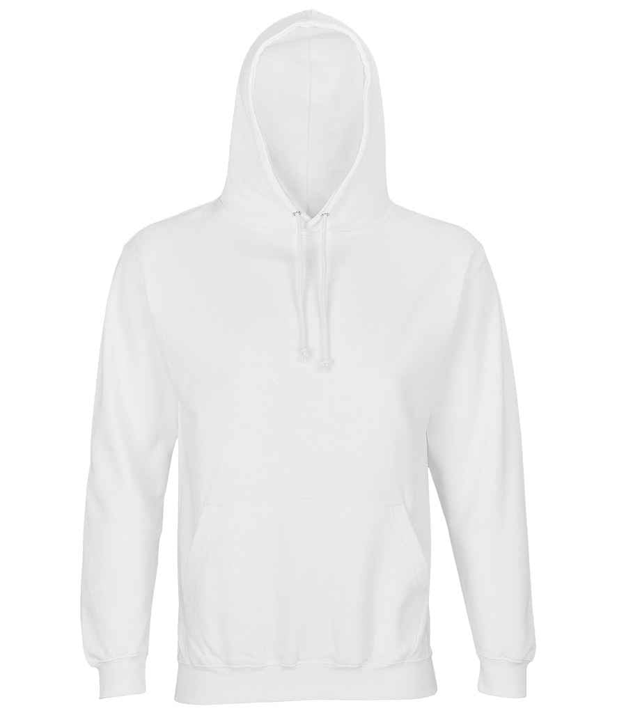 SOL'S Unisex Condor Hoodie in White, front view