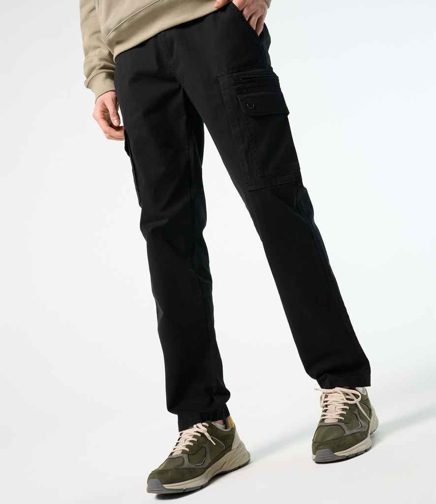 SOL'S Docker Stretch Cargo Trousers in Black