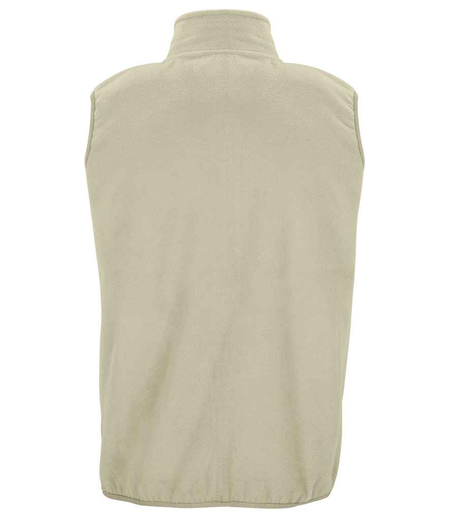 SOL'S Unisex Factor Recycled Micro Fleece Bodywarmer in Rope, back view