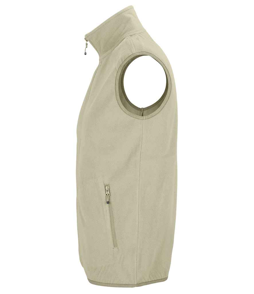 SOL'S Unisex Factor Recycled Micro Fleece Bodywarmer in Rope, side view