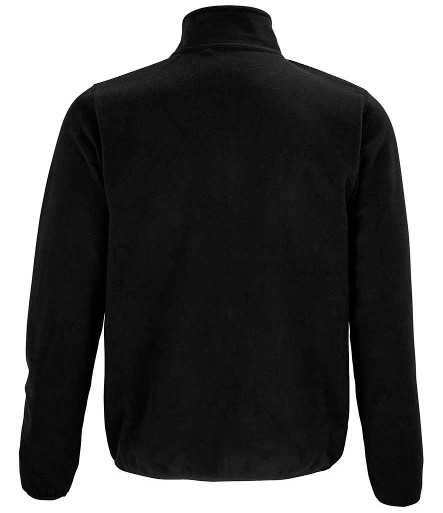 SOL'S Factor Recycled Micro Fleece Jacket in Black, back view