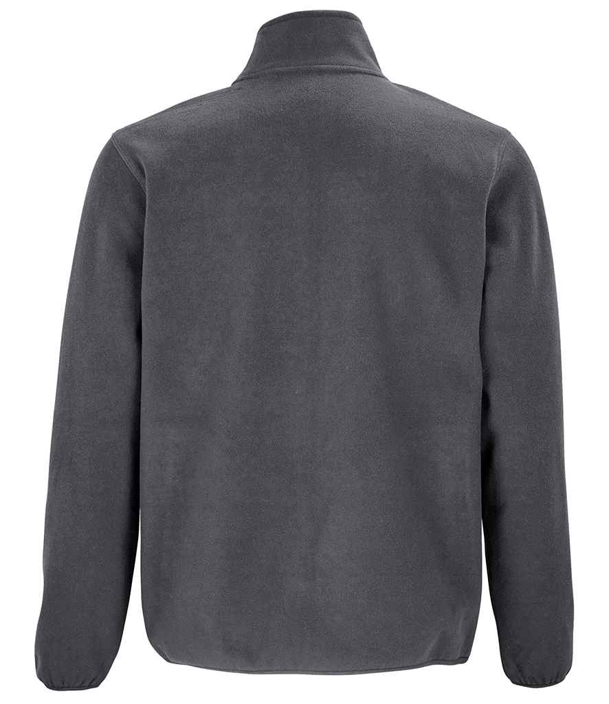 SOL'S Factor Recycled Micro Fleece Jacket in Charcoal, back view