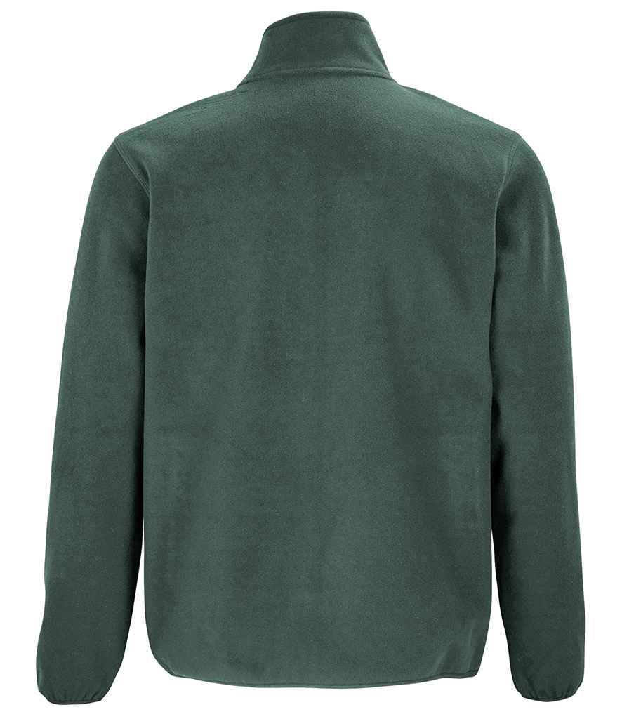 SOL'S Factor Recycled Micro Fleece Jacket in Forest Green, back view