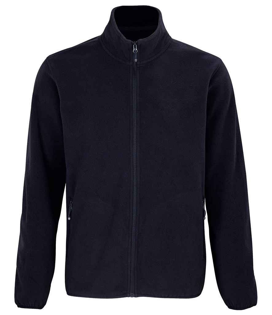 SOL'S Factor Recycled Micro Fleece Jacket in Navy, front view