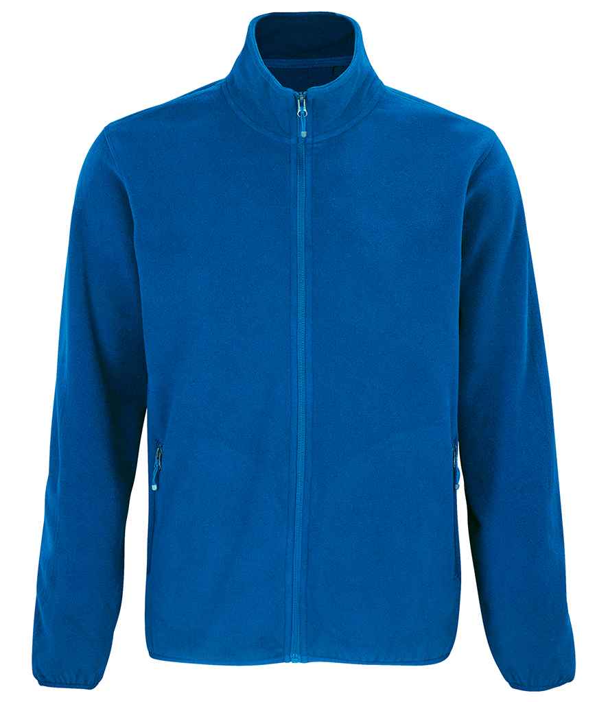 SOL'S Factor Recycled Micro Fleece Jacket in Royal Blue, front view