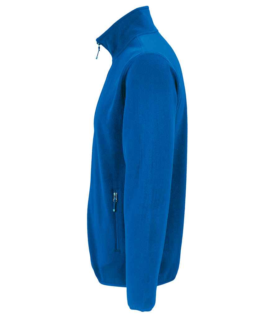 SOL'S Factor Recycled Micro Fleece Jacket in Royal Blue, side view
