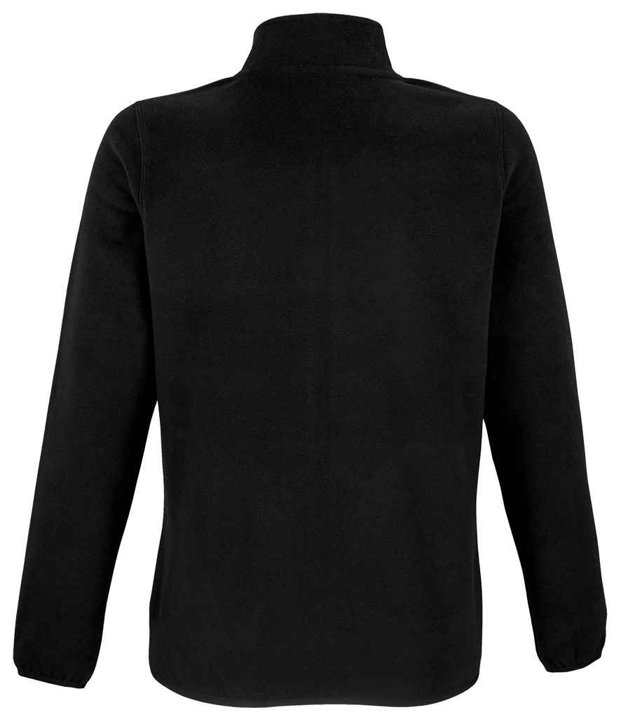 SOL'S Ladies Factor Recycled Micro Fleece Jacket in Black, back view