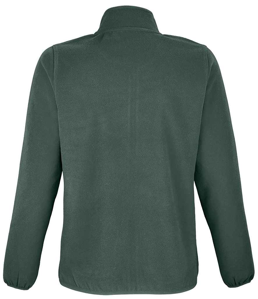 SOL'S Ladies Factor Recycled Micro Fleece Jacket in Forest Green, back view