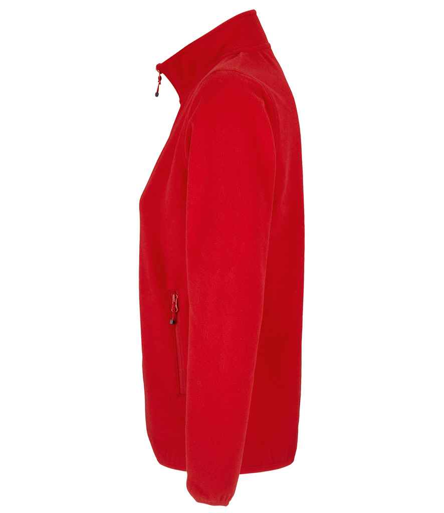 SOL'S Ladies Factor Recycled Micro Fleece Jacket in Red, side view