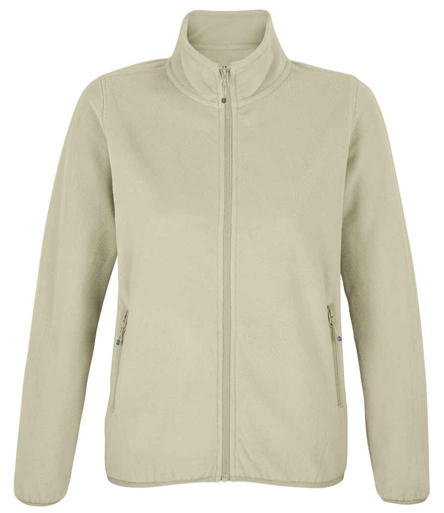 SOL'S Ladies Factor Recycled Micro Fleece Jacket in Rope, front view