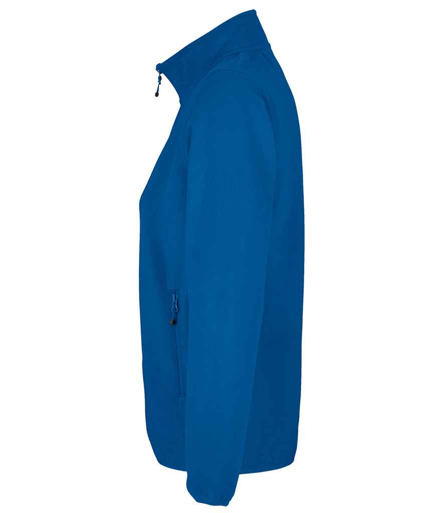 SOL'S Ladies Factor Recycled Micro Fleece Jacket in Royal Blue, side view