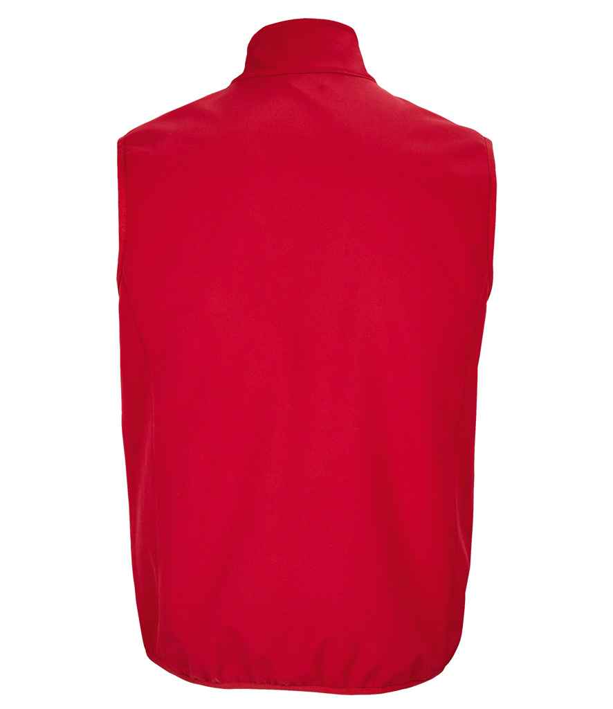 SOL'S Falcon Recycled Soft Shell Bodywarmer in Pepper Red, back view