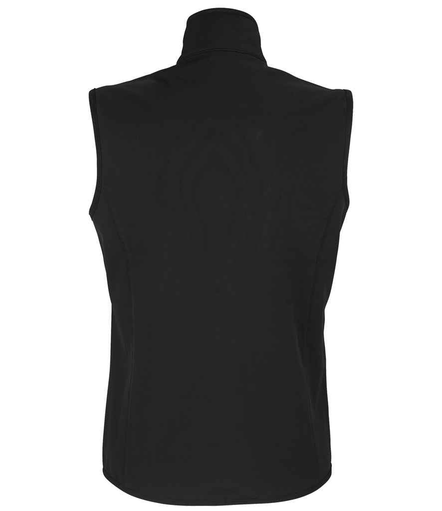 SOL'S Ladies Falcon Recycled Soft Shell Bodywarmer in Black, back view