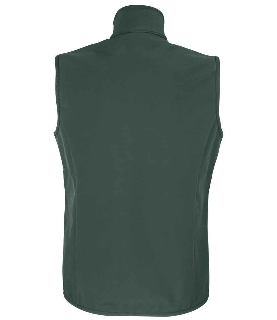 SOL'S Ladies Falcon Recycled Soft Shell Bodywarmer in Forest Green, back view