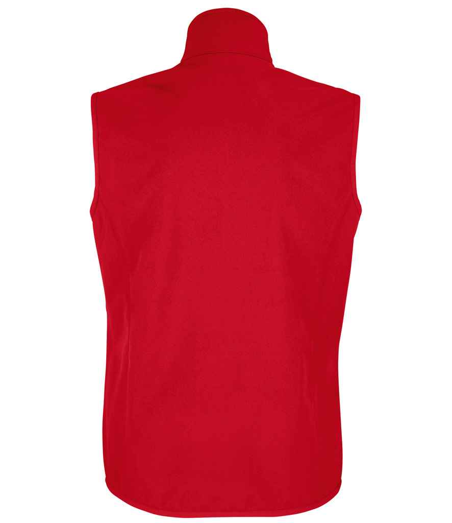 SOL'S Ladies Falcon Recycled Soft Shell Bodywarmer in Pepper Red, back view