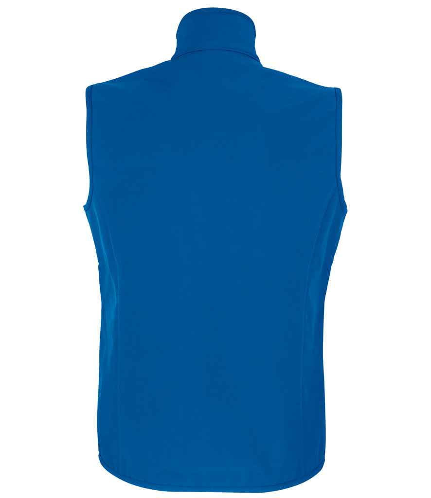 SOL'S Ladies Falcon Recycled Soft Shell Bodywarmer in Royal Blue, back view