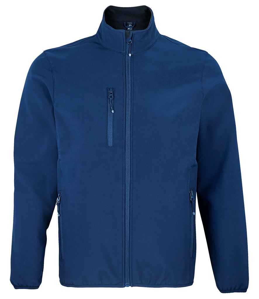SOL'S Falcon Recycled Soft Shell Jacket in Abyss Blue, front view