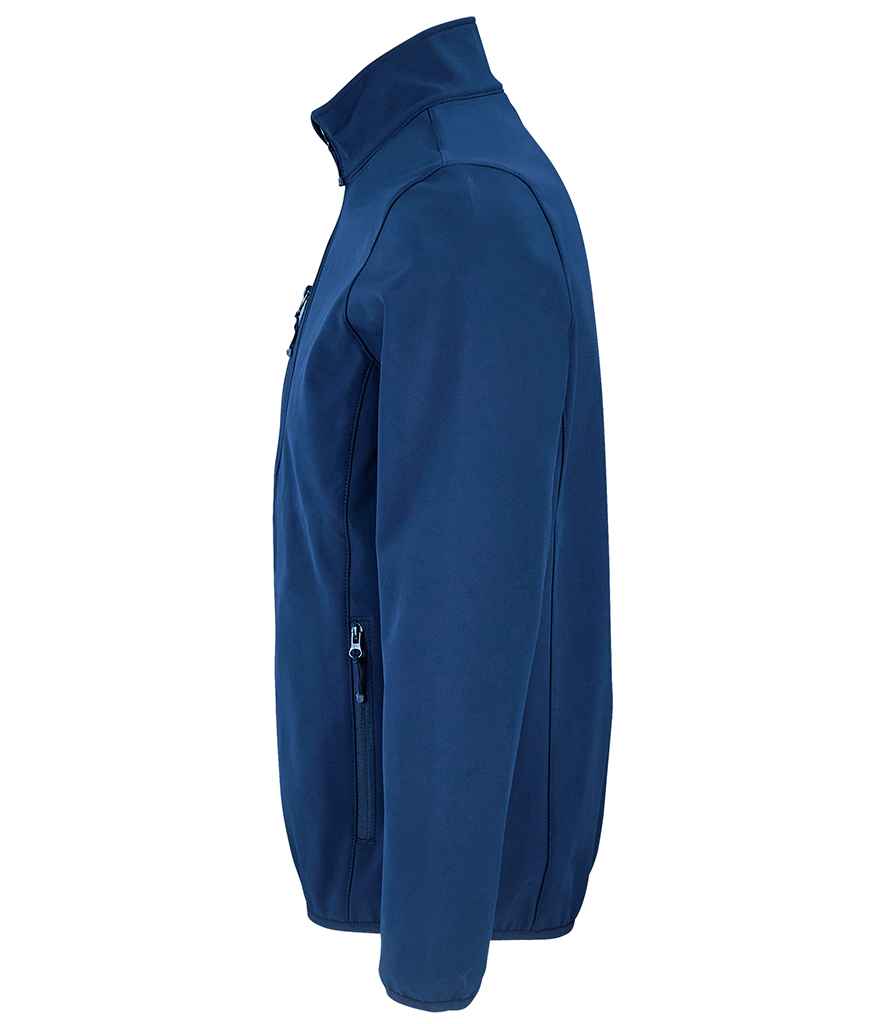 SOL'S Falcon Recycled Soft Shell Jacket in Abyss Blue, side view
