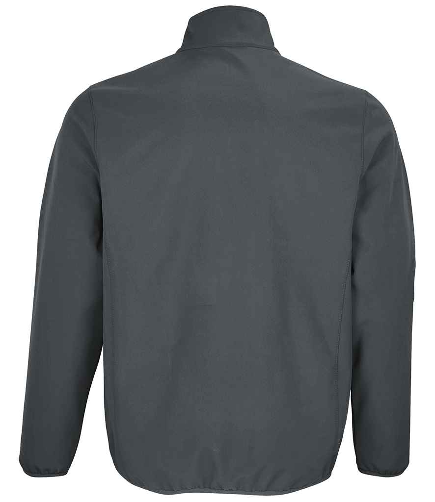 SOL'S Falcon Recycled Soft Shell Jacket in Charcoal, back view