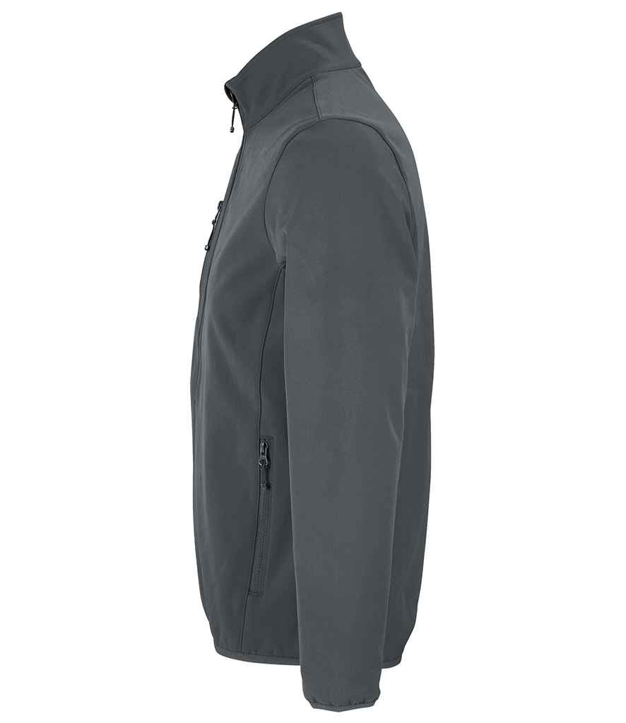 SOL'S Falcon Recycled Soft Shell Jacket in Charcoal, side view