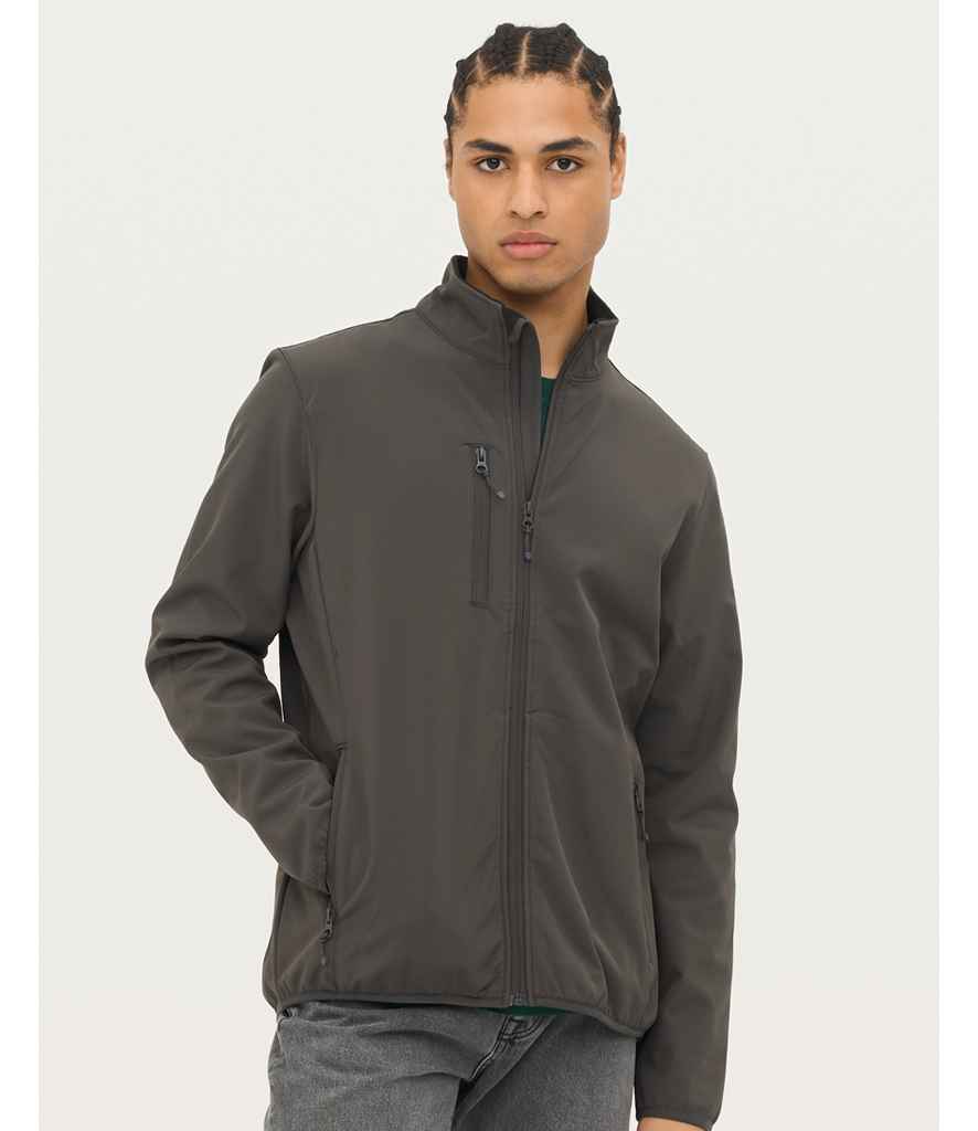 SOL'S Falcon Recycled Soft Shell Jacket in Charcoal