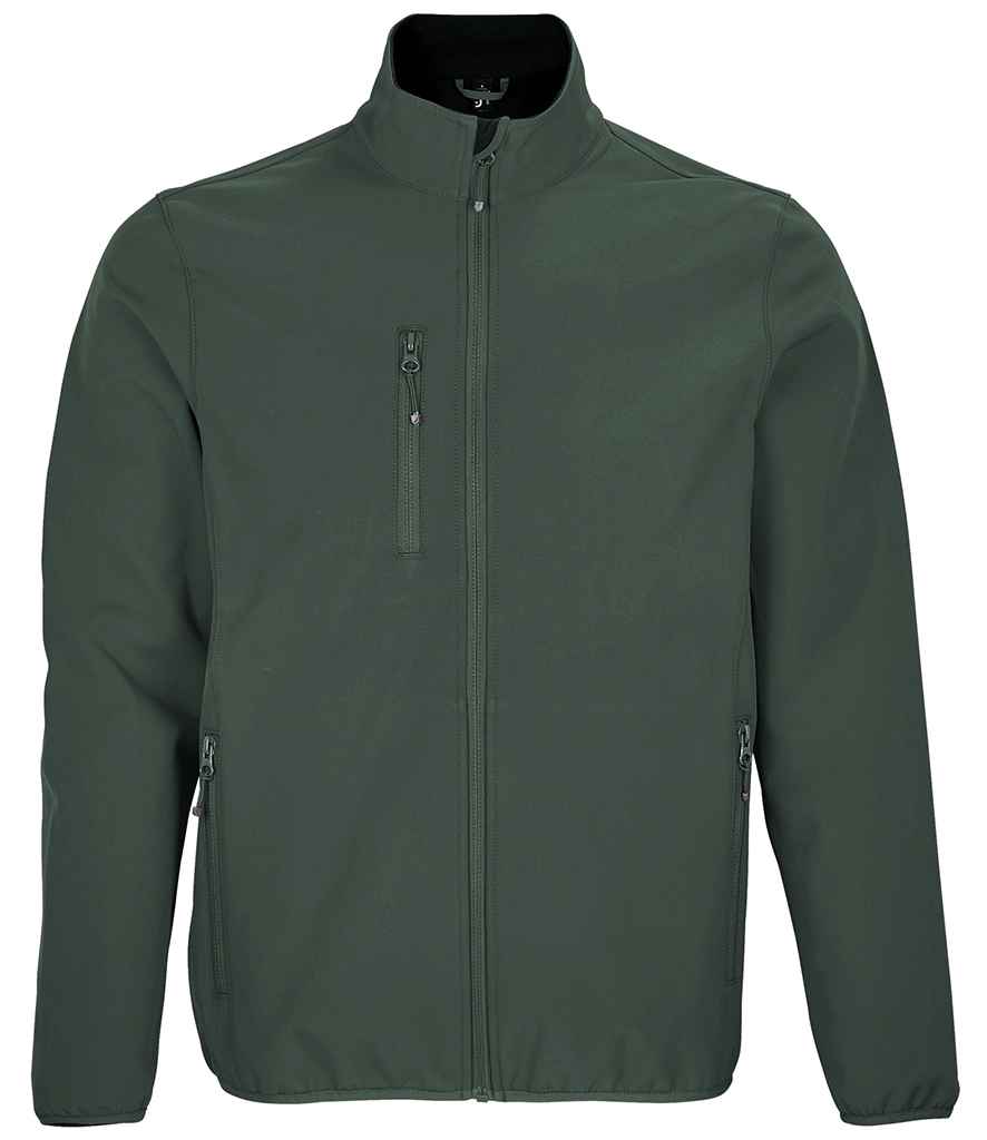 SOL'S Falcon Recycled Soft Shell Jacket in Forest Green, front view