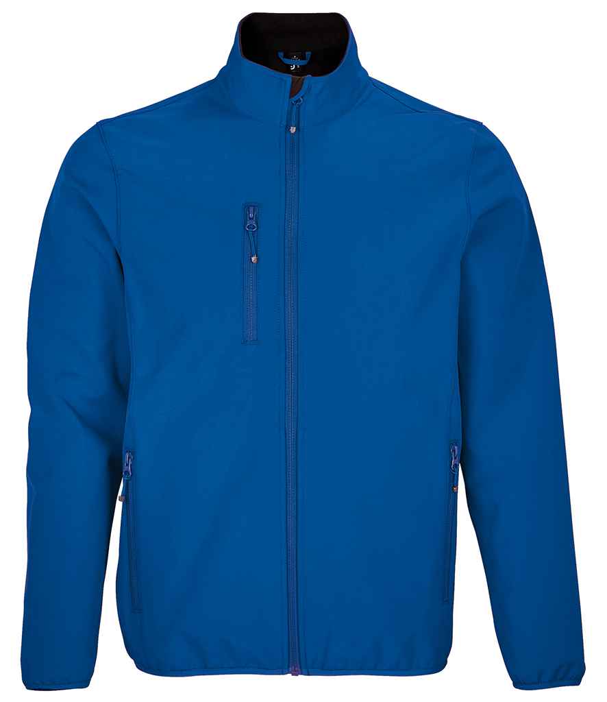 SOL'S Falcon Recycled Soft Shell Jacket in Royal Blue, front view