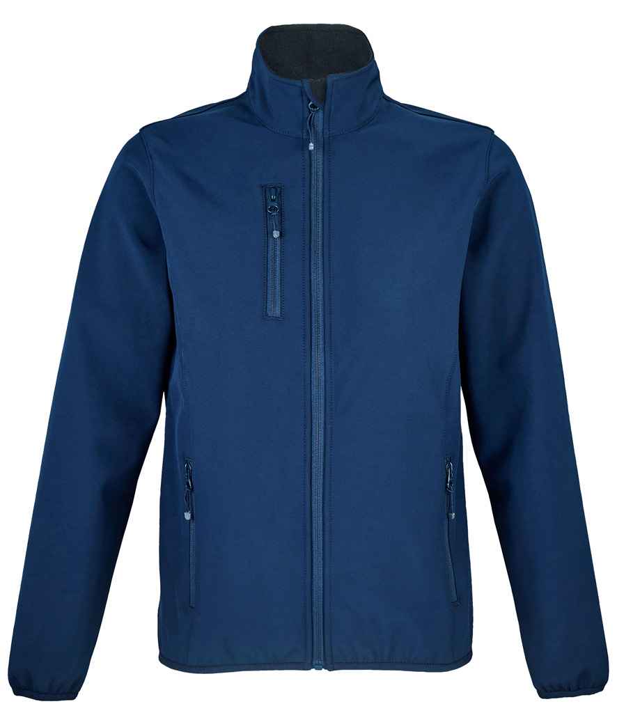 SOL'S Ladies Falcon Recycled Soft Shell Jacket in Abyss Blue, front view