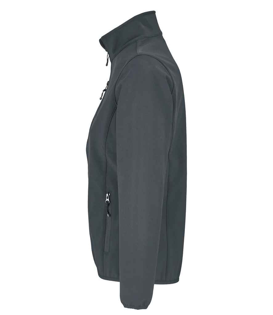 SOL'S Ladies Falcon Recycled Soft Shell Jacket in Charcoal, side view