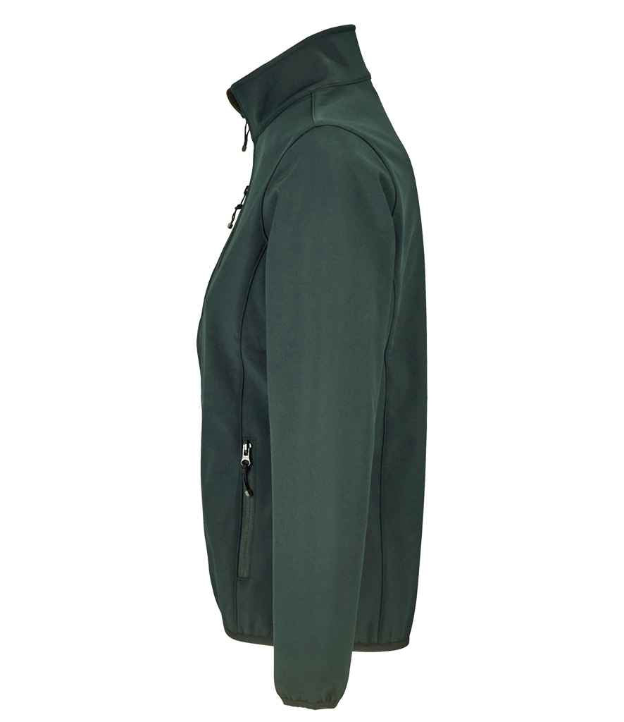 SOL'S Ladies Falcon Recycled Soft Shell Jacket in Forest Green, side view