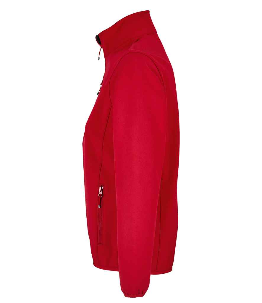 SOL'S Ladies Falcon Recycled Soft Shell Jacket in Pepper Red, side view