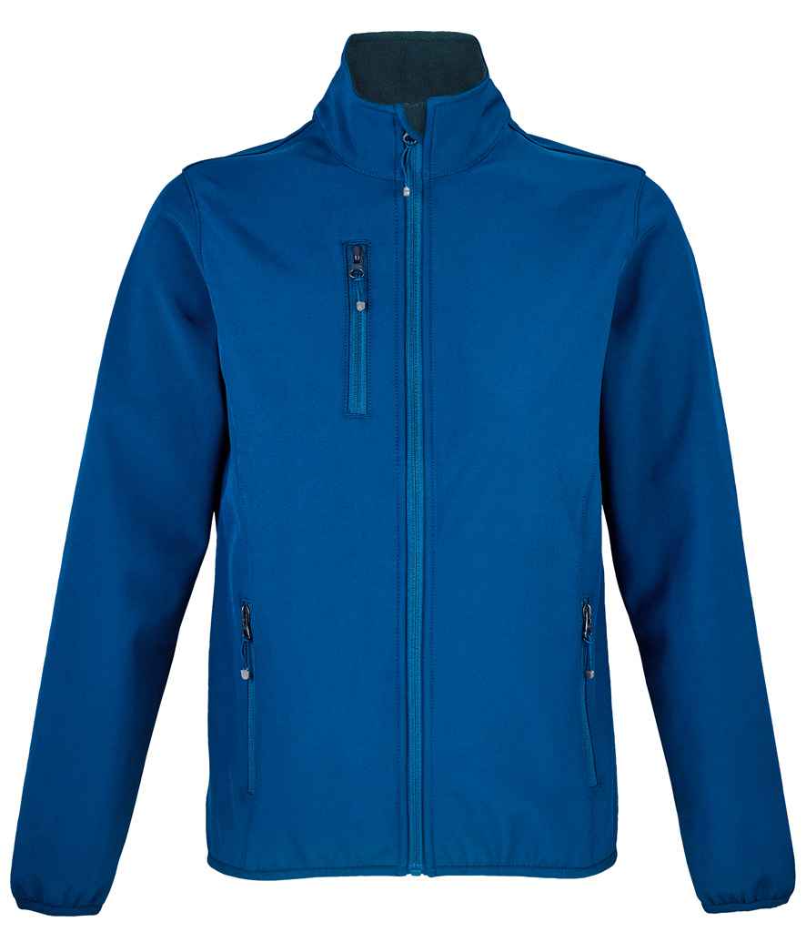SOL'S Ladies Falcon Recycled Soft Shell Jacket in Royal Blue, front view