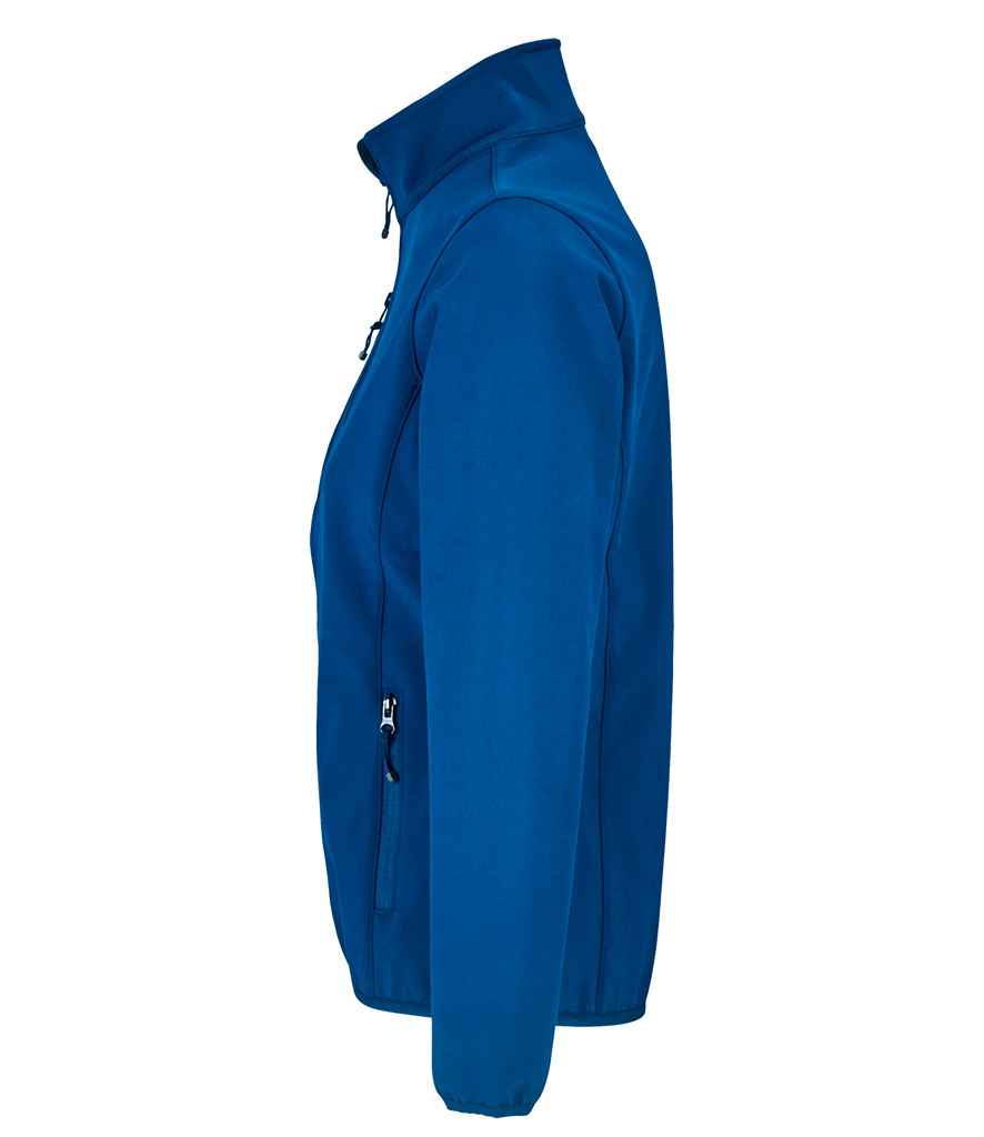 SOL'S Ladies Falcon Recycled Soft Shell Jacket in Royal Blue, side view